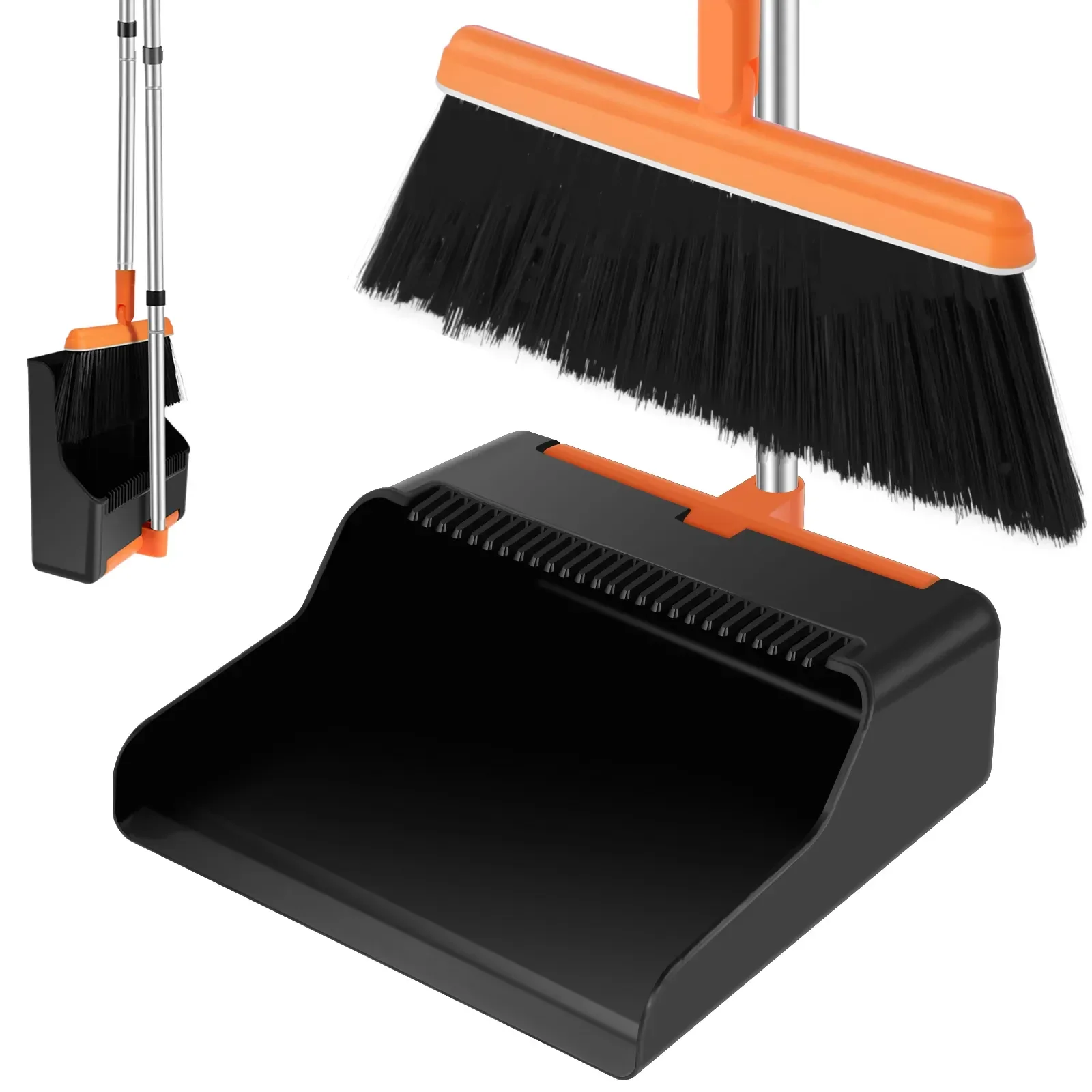 

Dustpan Sweeper Dustpan Handle Set Set Broom Teeth Efficient With Broom With Adjustable Portable Long Comb And Dustpan Combo And