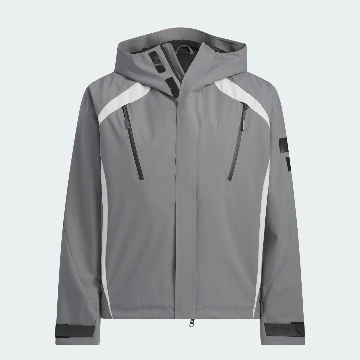 Фото Оригинальная мужская спортивная куртка Adidas FUSTL P JKT с капюшоном и комбинированным дизайном, модель KA2430 №4