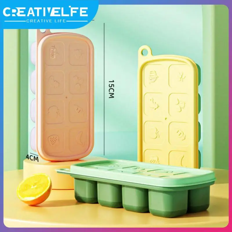 

Food Grade Silicone Refrigerator Ice Grid Reusable Ice Storage Box Internet Red Easy To Fall Off Ice Case Summer Quick Freezing
