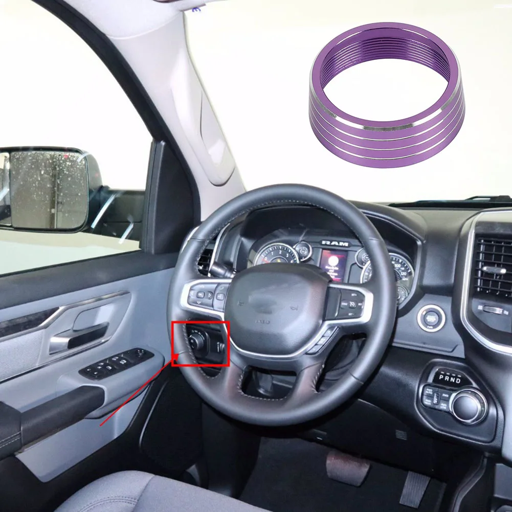 

Purple Headlight Switch Button Knob Trim Ring For Dodge Ram 1500 Accessories For Dodge Ram 1500 2018-2020