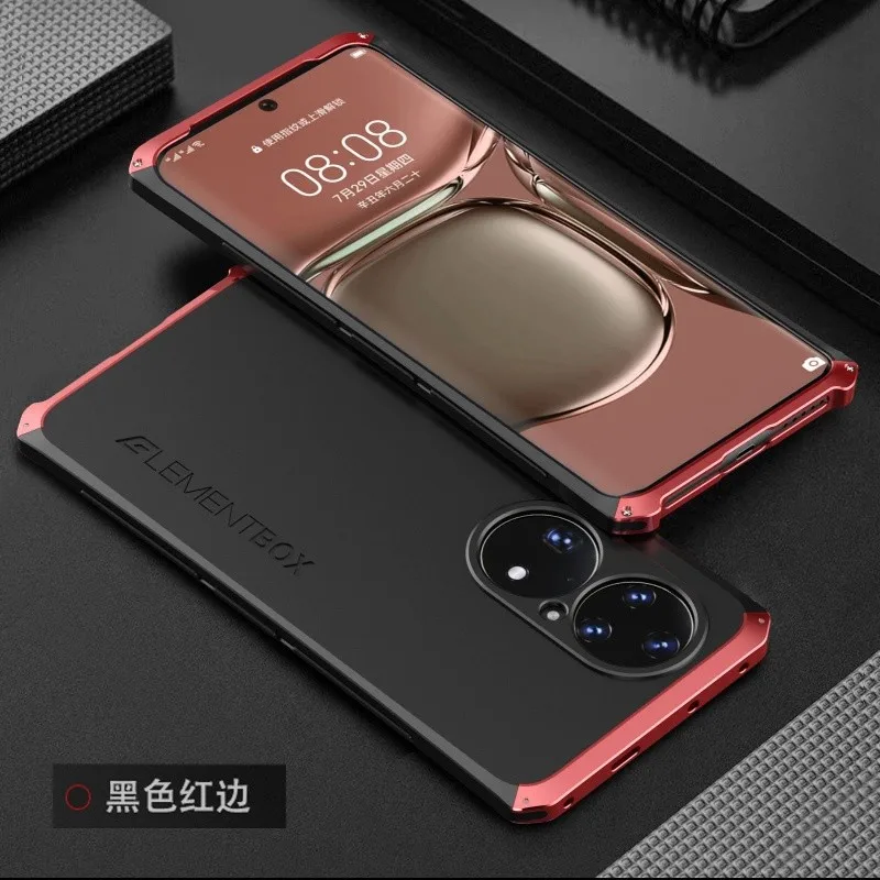 

P50 Case For Huawei P50 Pro Metal+PC 2 in 1 Shockproof 360 Degree Protective Cover For Huawei P50