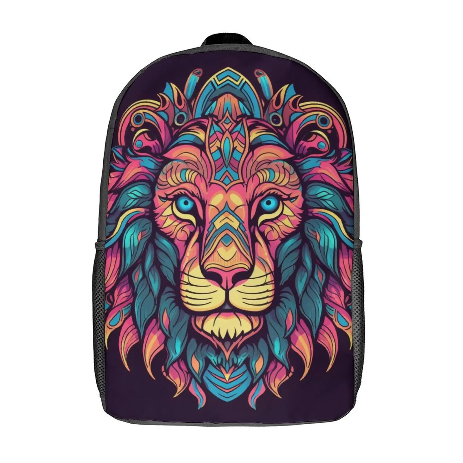 

Lion Backpack Vintage Boy Polyester College Backpacks Pattern Funny High School Bags Rucksack