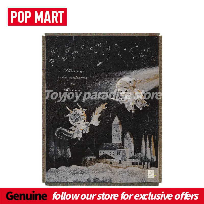 Фото Оригинальное жаккардовое одеяло Pop Mart Hirono Mist-Walker Series, сумка-чехол для дивана и паспорта, коллекционные модные игрушки, подарок на день рождения №5