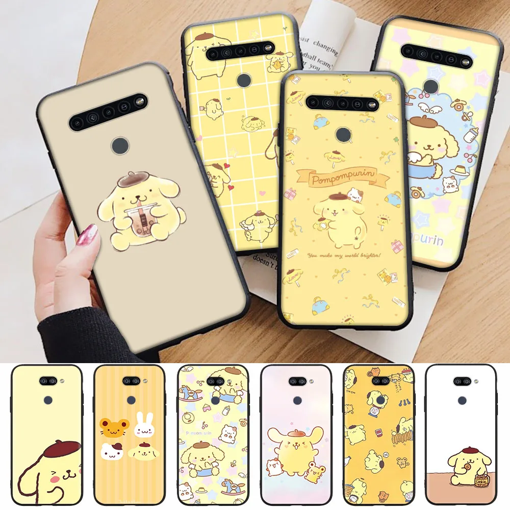 

Black Case for OPPO Reno 3 5 5F Lite 5Z 5K 6 6Z 7 7Z Pro Plus Pom Pom Purin