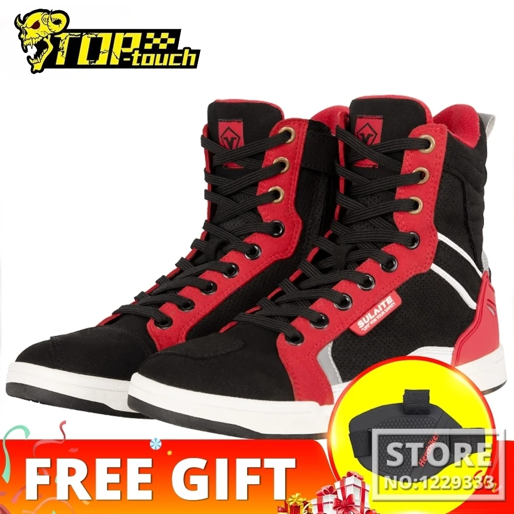 

Мужские мотоциклетные ботинки, защита от падения, дышащая повседневная обувь для езды на дорогах, всесезонные