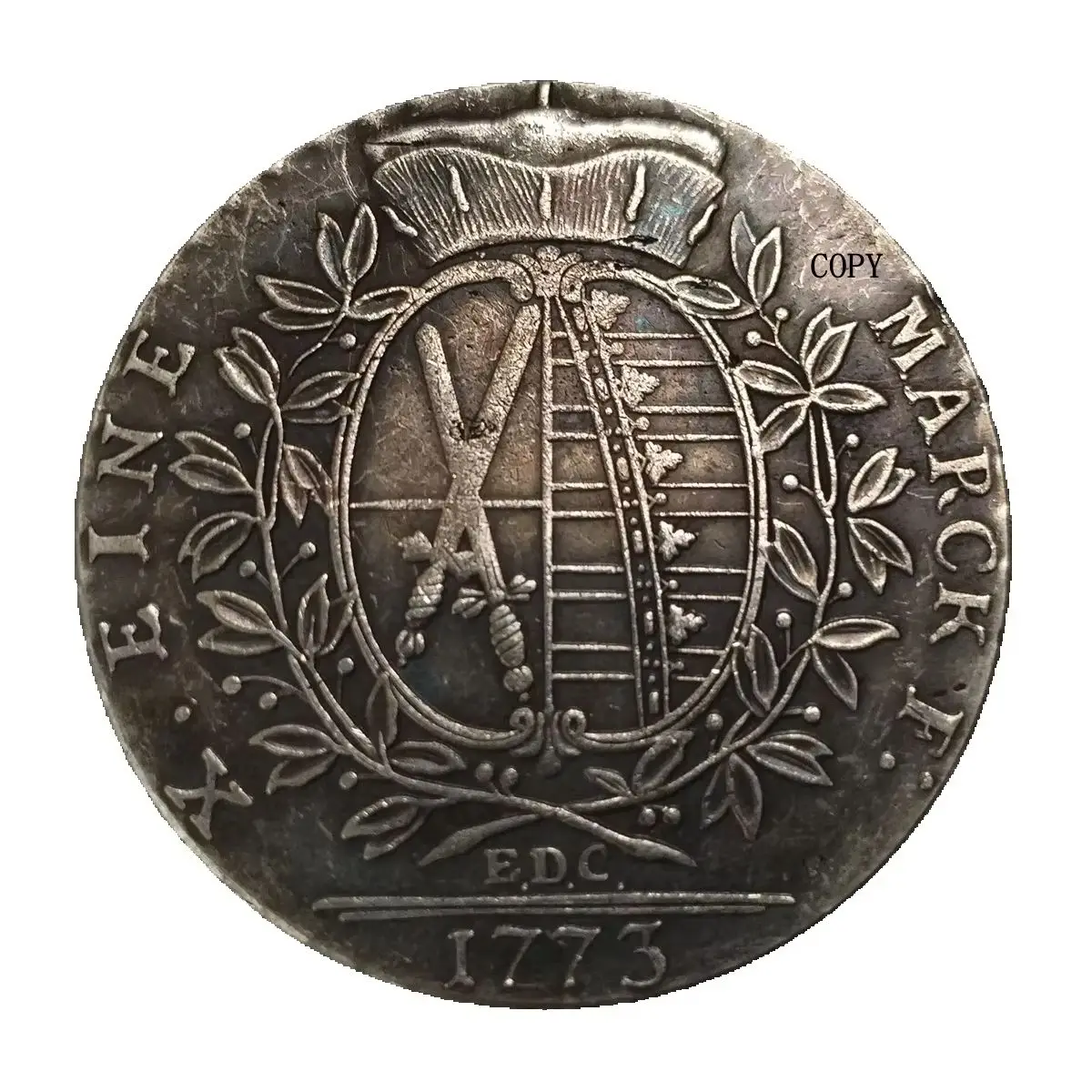 Посеребренная декоративная монета Германия 1773