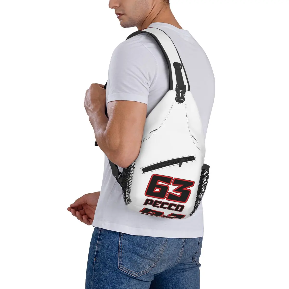 Pecco Bagnaia 63 2022 нагрудная сумка мужской рюкзак через плечо дорожный походный на