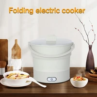 folding silicone electric cooking pot travel portable travel electric hot pot steamer cooking noodle pot
