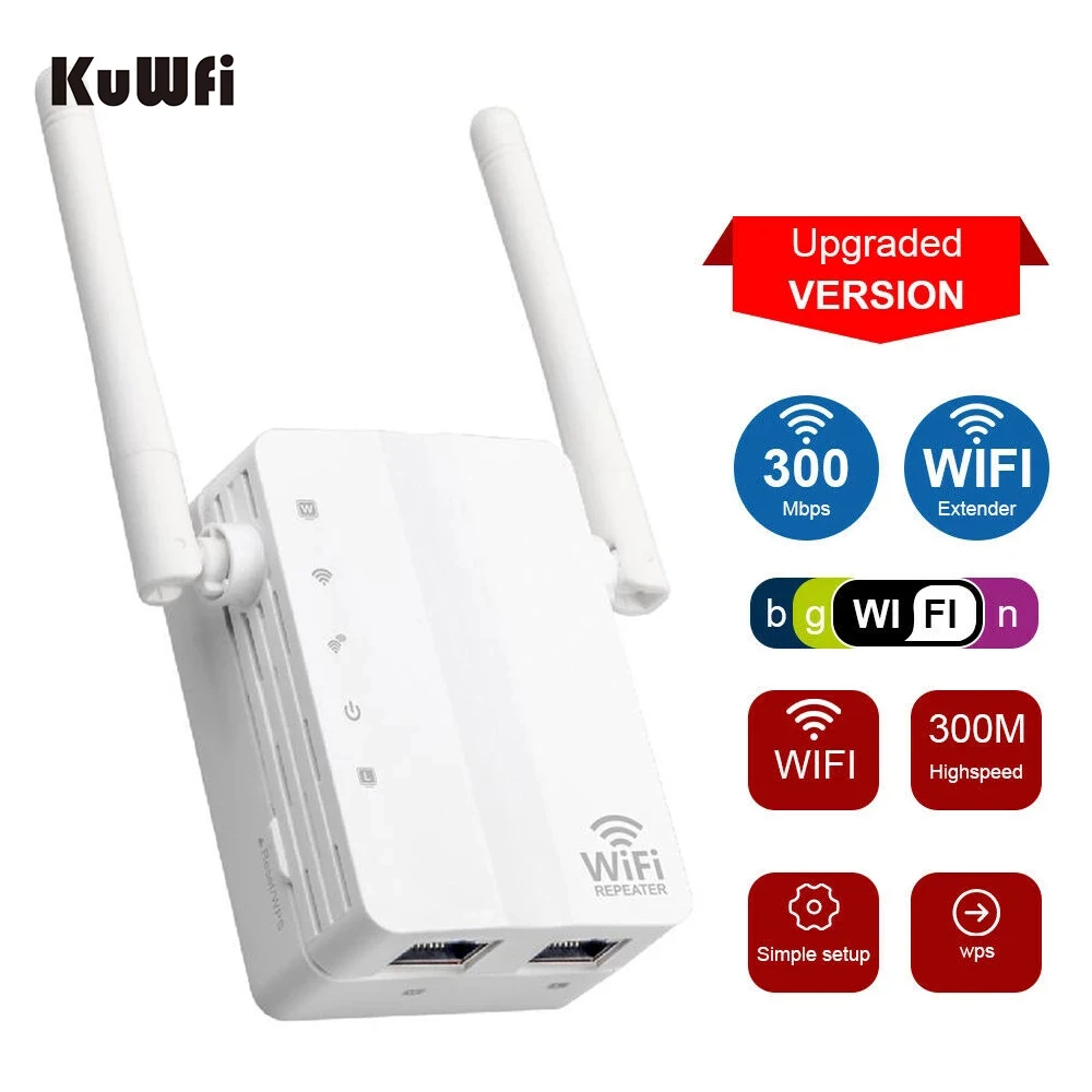 

KuWFi 2,4G WiFi ретранслятор Беспроводной-N 300 Мбит усилитель сигнала Усилитель 2 антенны WiFi расширитель диапазона WAN LAN порт маршрутизатор