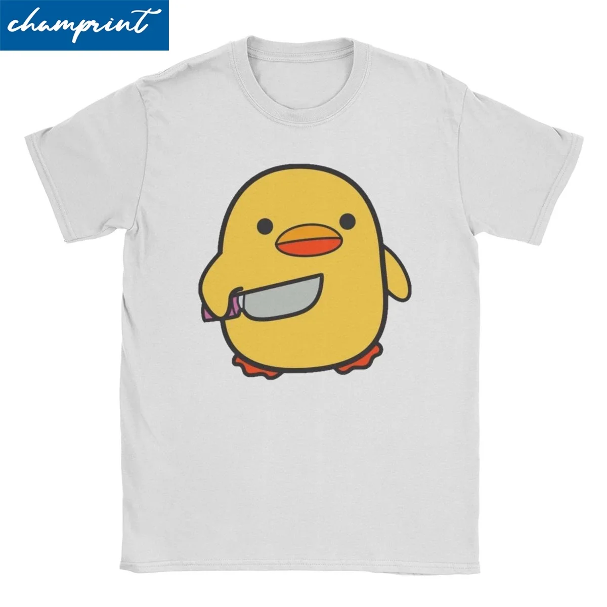 Смешная футболка с уткой и ножом для мужчин женщин новинка хлопковая Футболка