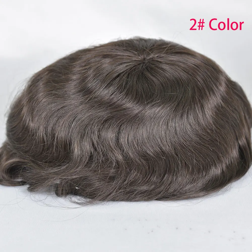 OCT Swiss Lace Frantal 100% натуральные человеческие волосы Мужской парик Система замены
