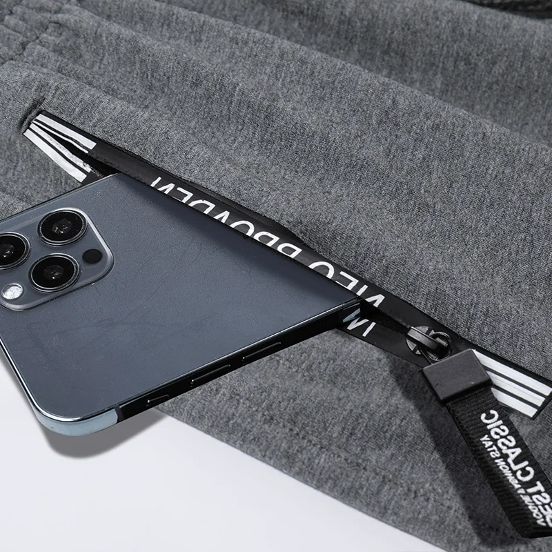 Men Casual Sport Long Pants Zip Pocket Sweatpants Soft Outdoor Running Gym Pants Jogging Plus Size M-6XL Straight Loose Trousers