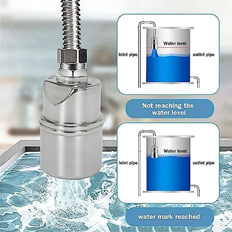 1 шт. поплавковый клапан из нержавеющей стали для регулировки уровня воды бака 3/4