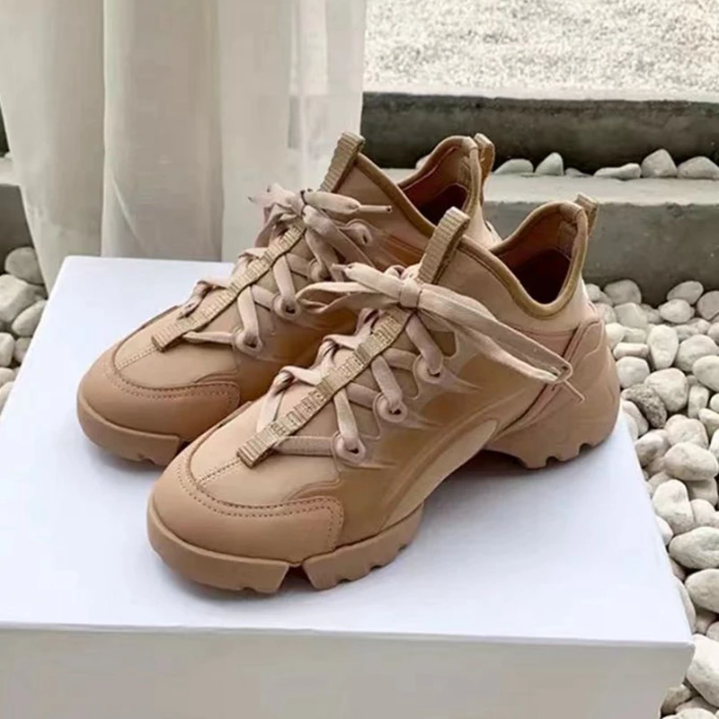 

Women Sneakers Candy Color Lace Up Women Casual Shoes Fashion Platform Wedges Outdoor Flats Shoes Party Dress Shoes For Women