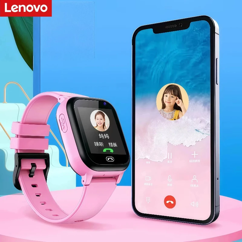Фото Детские умные часы Lenovo Q15C с наушниками, GPS, Wi-Fi, видеозвонками, камерой, водонепроницаемые, для школы, в подарок №5