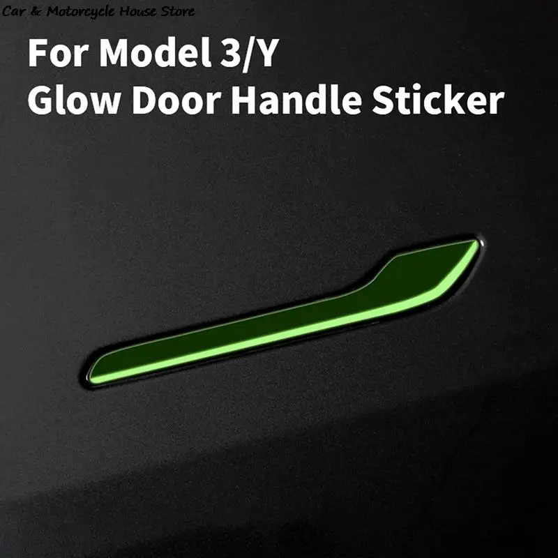 

Luminous Handle Kit For Model 3 Model Y Door Handle Cover Protector Sticker Car Sticker Auto Styling Accessories