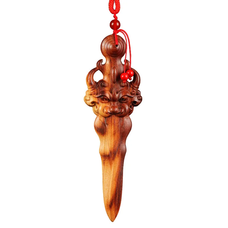 Гром деревянный персиковый меч ручные кусочки молния измельчитель ручной работы