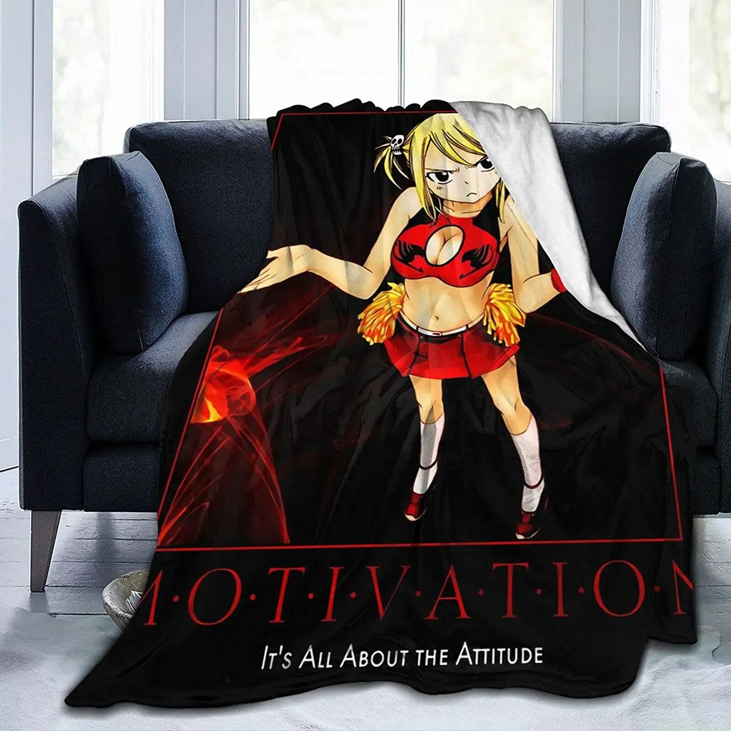 

Lucy Ashley Fluffy Soft and Comfortable Blanket, Anime Warm Embrace of Sympathy