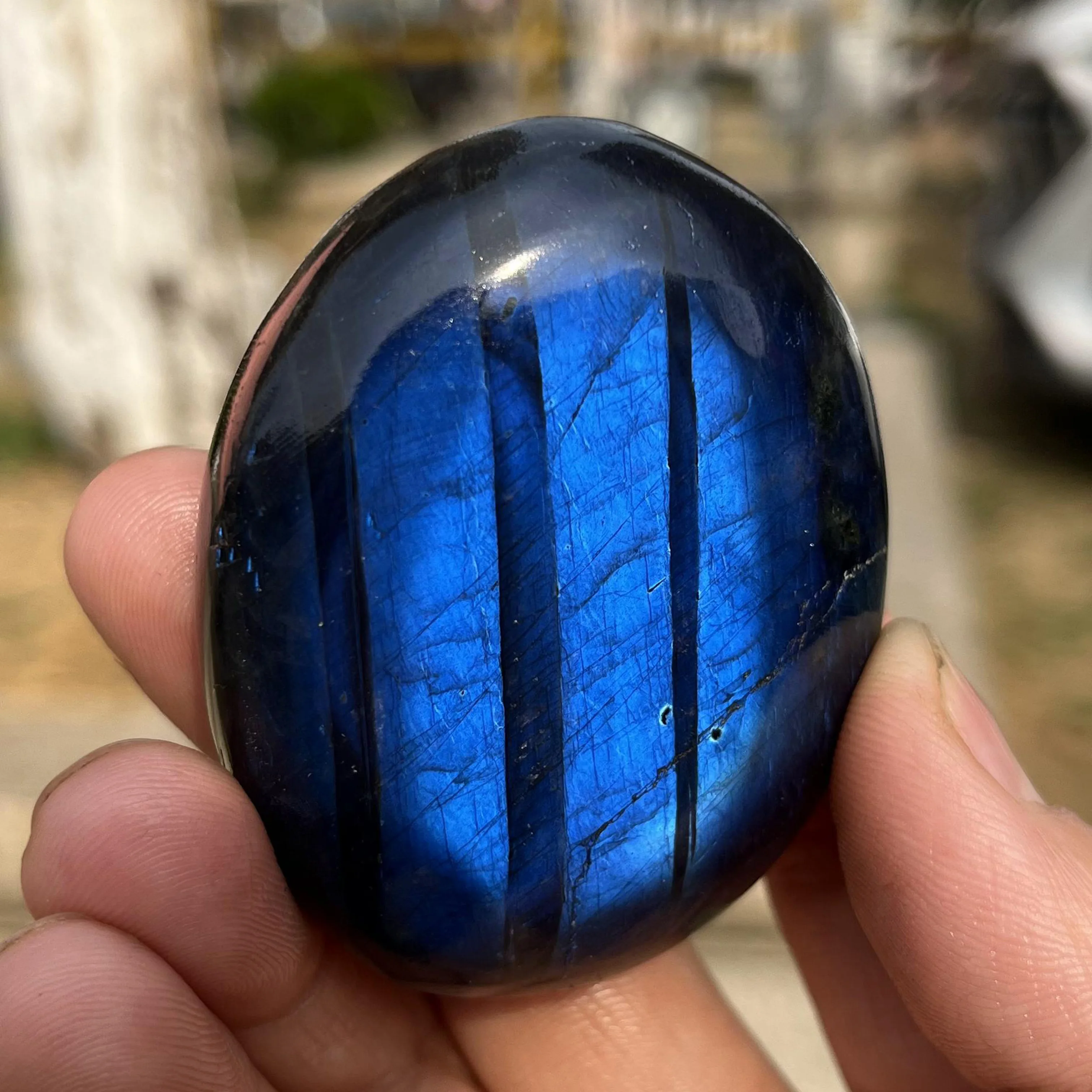 Натуральный лабрадорит двусторонний блеск для медитации украшение дома