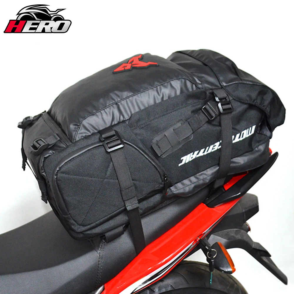 Waterproof Motorcycle Bag High Capacity Motorbiker Tail Bag Rear Seat Bags Multifunction Motor Motocross Outdoor Riding Backpack