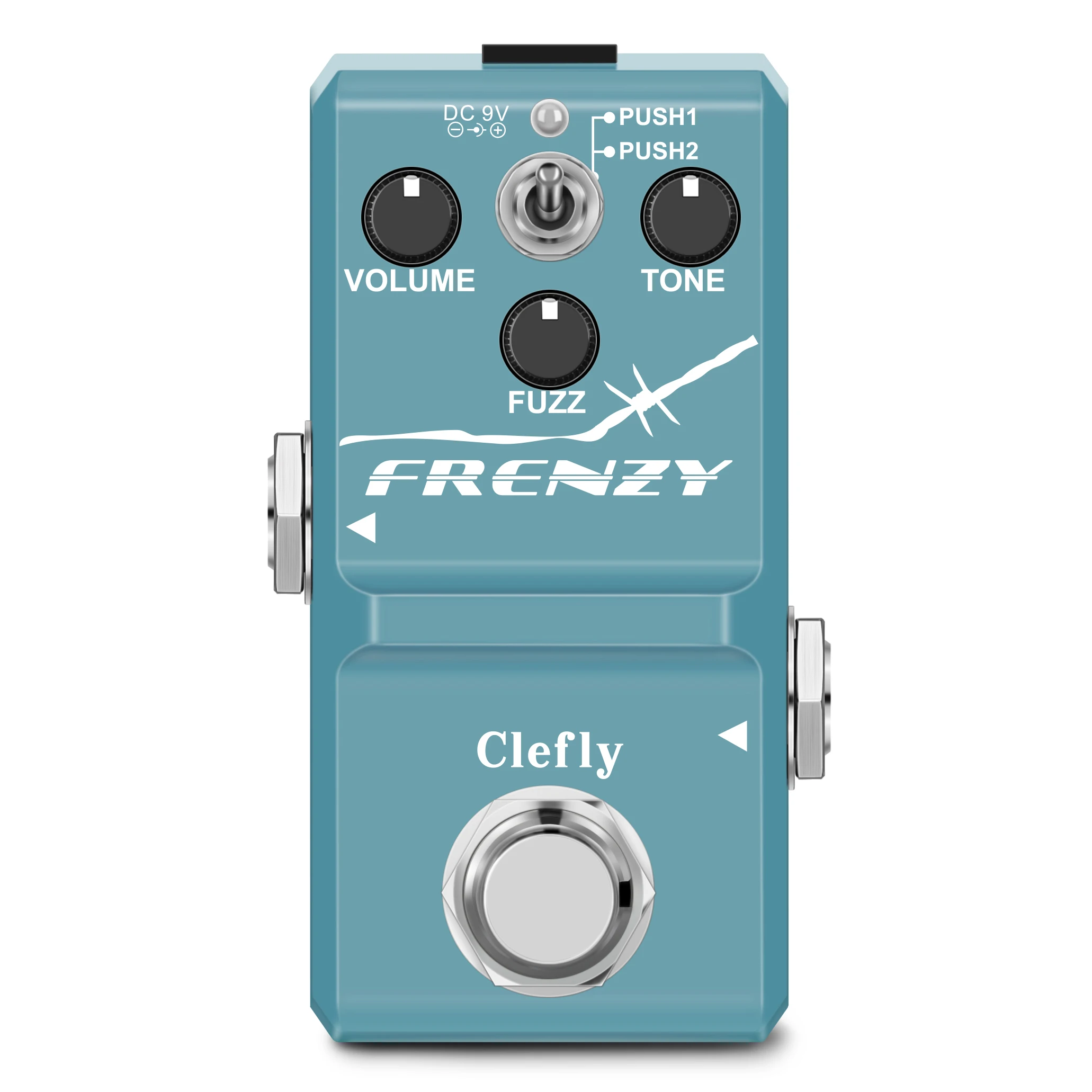 

Clefly Nano FRENZY Guitar Pedal Classic Fuzz Tone Creamy Violin-Like Sound Mini Full Metal Shell 2 Modes For Bass Guitars LN-322