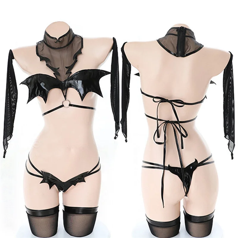 

Costume Women Patent And Latex Naughty Cosplay Catsuit Sexy Fishnet Lingerie Open Crotch Lingerie Sexy Intercourse Clothes Toys