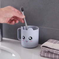 kids children infant baby milk cup with handle breakfast mug drink home cup cartoon cup wheat straw