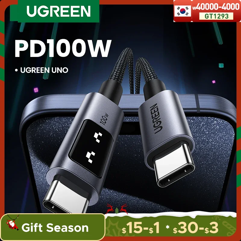 UGREEN UNO PD100W Кабель USB C для быстрой зарядки для iPhone 16 15 Тип ...