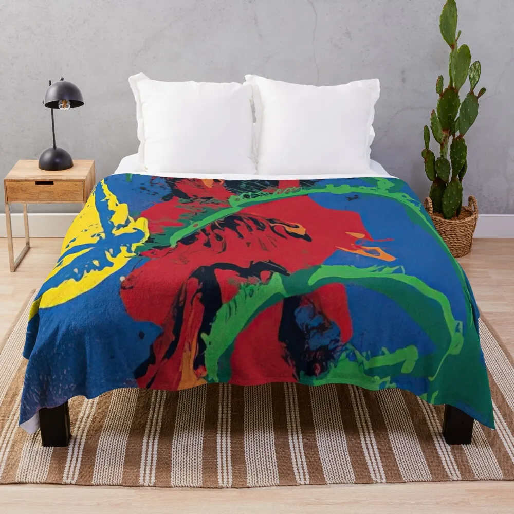 John Hoyland - Желтая лодка 7 8 98–1981 Пледы Детское для дивана Полярные одеяла