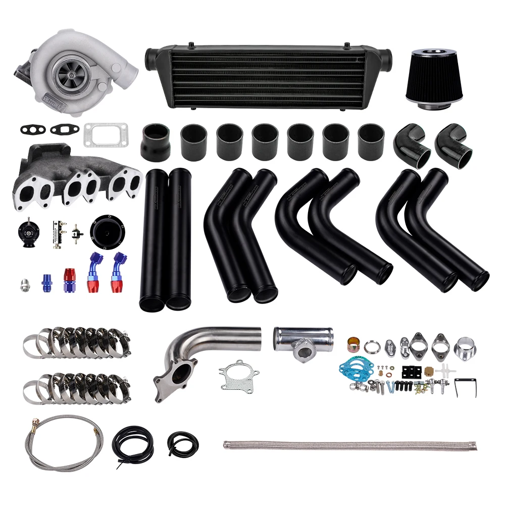 

Top Quality T3/T4 Turbo Turbocharger +Intercooler+Piping+Wastegate Kit for Volkswagen Golf GTI VR6 Hatchback 2-Door 1992-2002