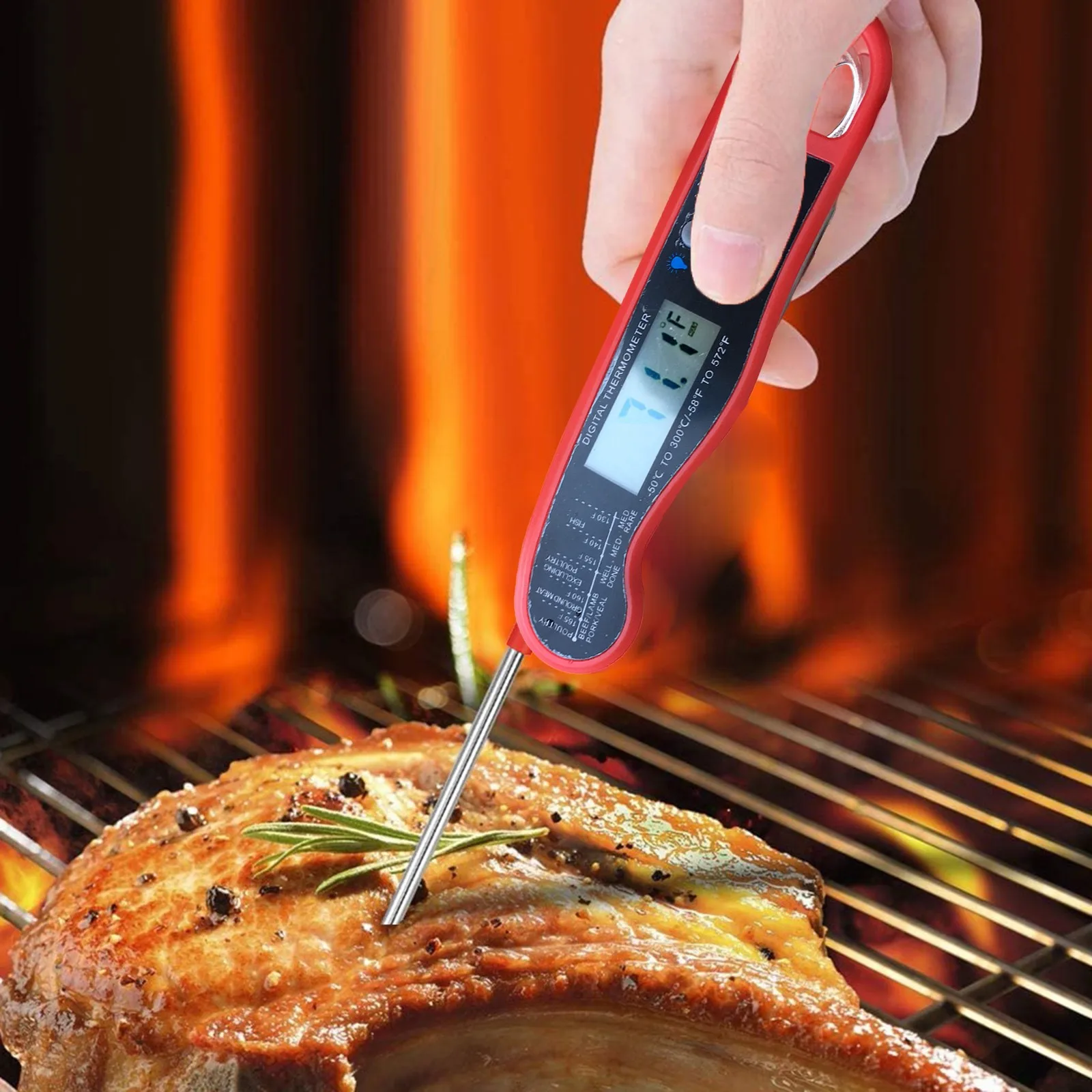 

Meat Thermometer Battery Food Thermometer Electronic Timing Multifunctional Barbecue Ig1114 Car Vacuum Portable Rechargeable