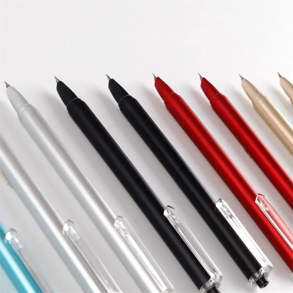 

Luxury Portable Metal Retractable Fountain Pen Multicolor Office School Supplies 0.38mm Student Signature Pen Fountain Pen