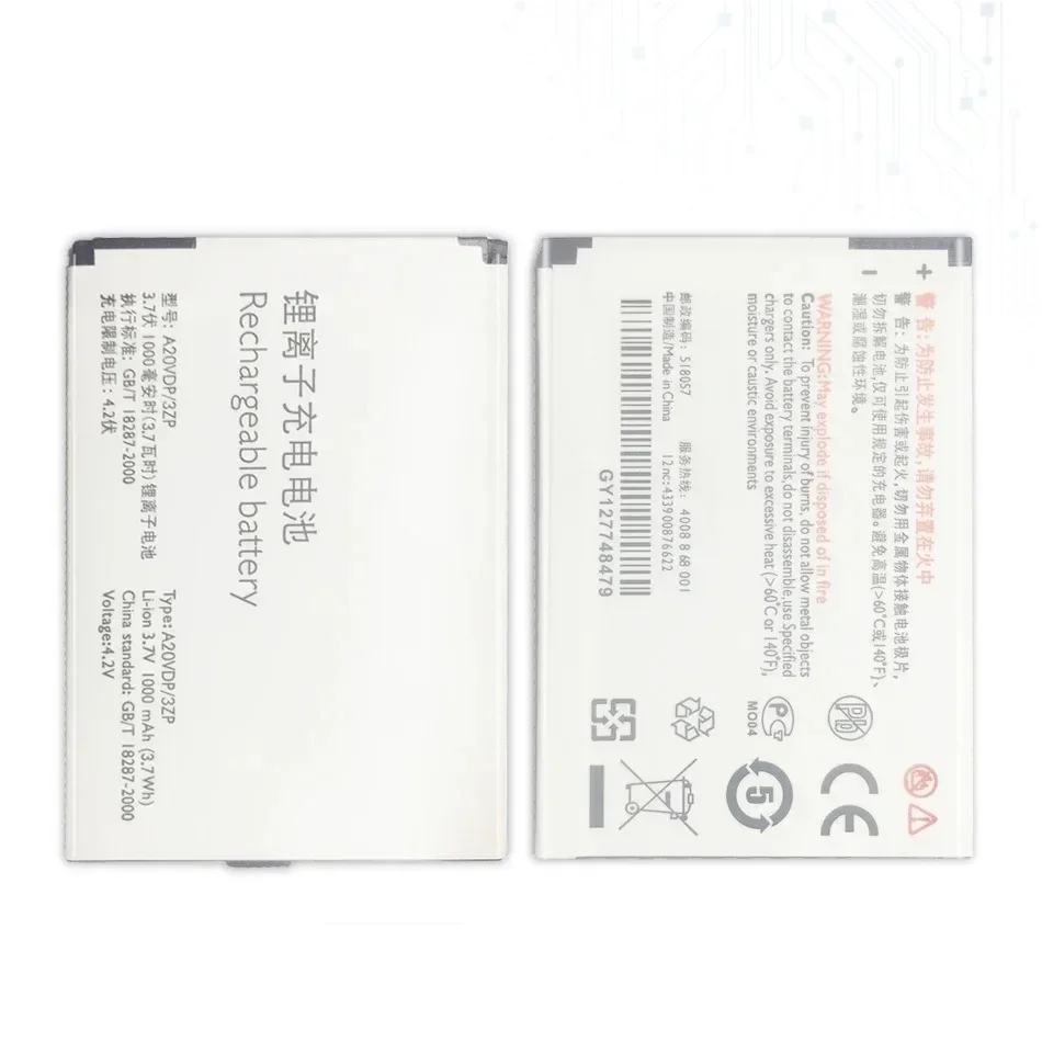 Высокое качество 1000 мАч A20VDP/3ZP аккумулятор для смартфона PHILIPS Xenium X332 F533 K700 X703 E320 K600
