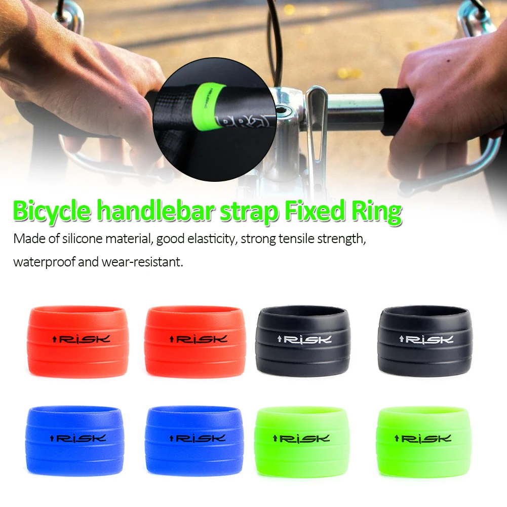 

1 Pair Silicone Plug Road Bike Handlebar Tape Plugs Anti-Skip Rubber Bicycle Handlebar End Bar Tape Fixed Ring Waterproof Wear