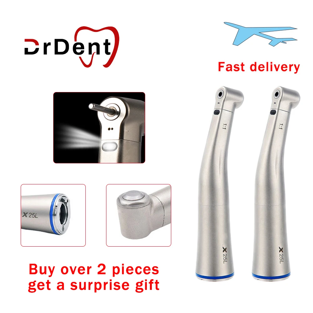 

NSK Ti Max X25L Dental Contra Angle 1:5 Direct Drive Electric Fiber Optic Push Button Low Speed Odotologia Tools Micromotor