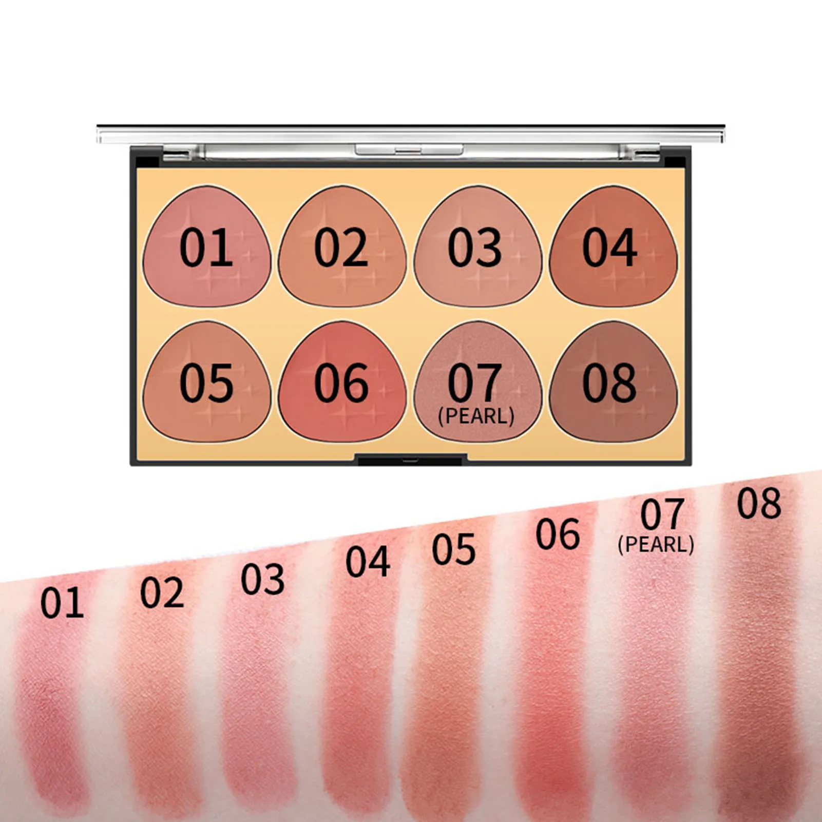 

8 Colors Blush Bright Shimmer Blush Powder Long Lasting Natural Professional Facial Makeup Blusher Bright Shimmer Blush Powder