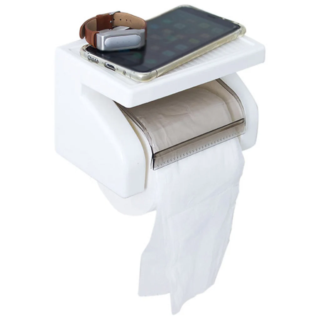 

Durable Waterproof Bathroom Accessories Plastic Toilet Paper Holder Tissue Box Holder Roll Paper Bracket