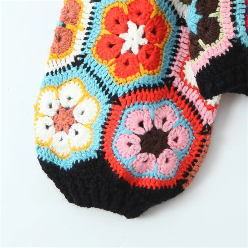 KEYANKETIAN осень/зима новый праздничный ветровой вязаный крючком свитер с цветочным