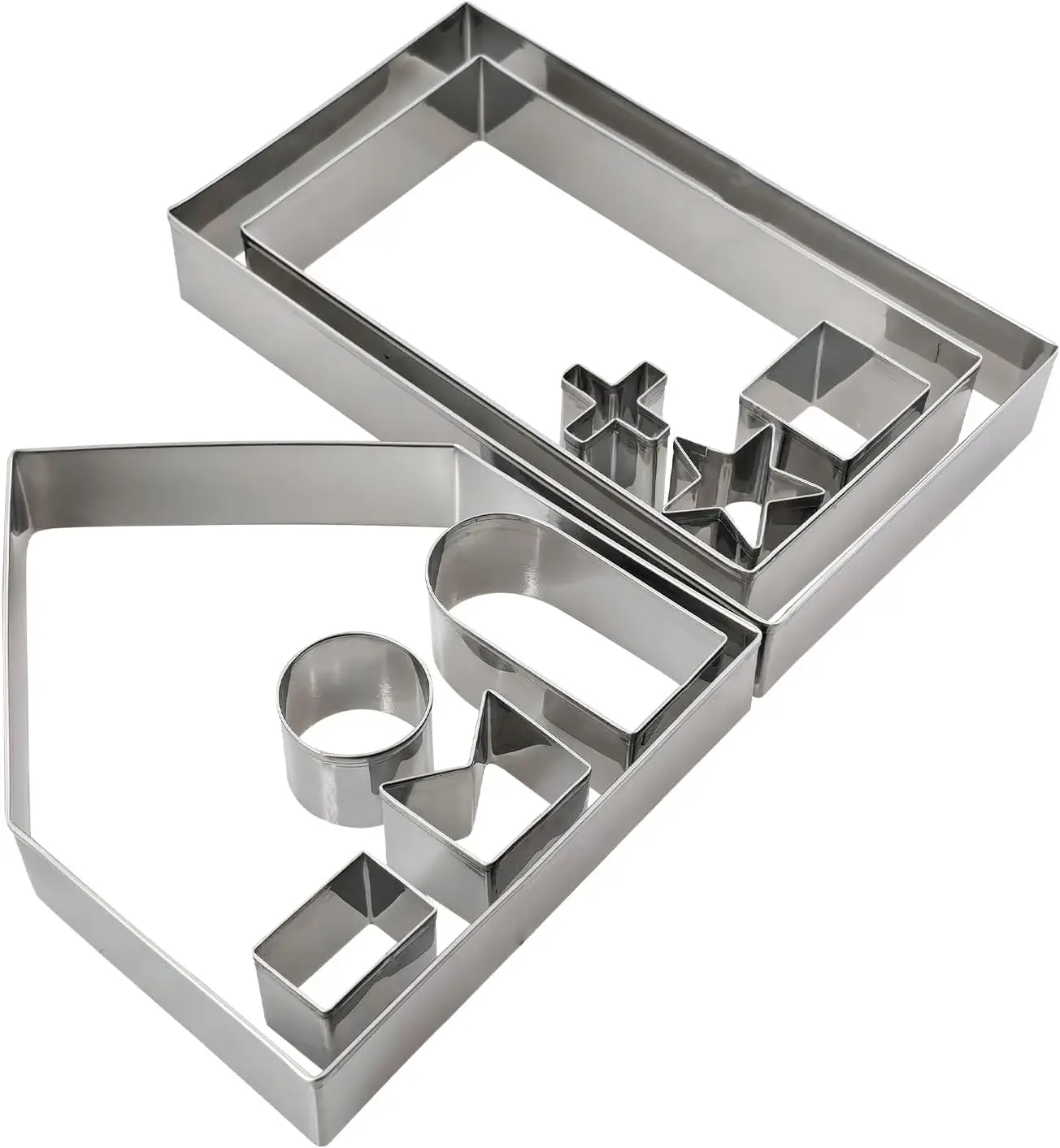 

Набор Из 10 Формочек Для Рождественского Печенья С 3D-формой Для Имбирного Пряника Из Нержавеющей Стали Для Праздничных Десертов