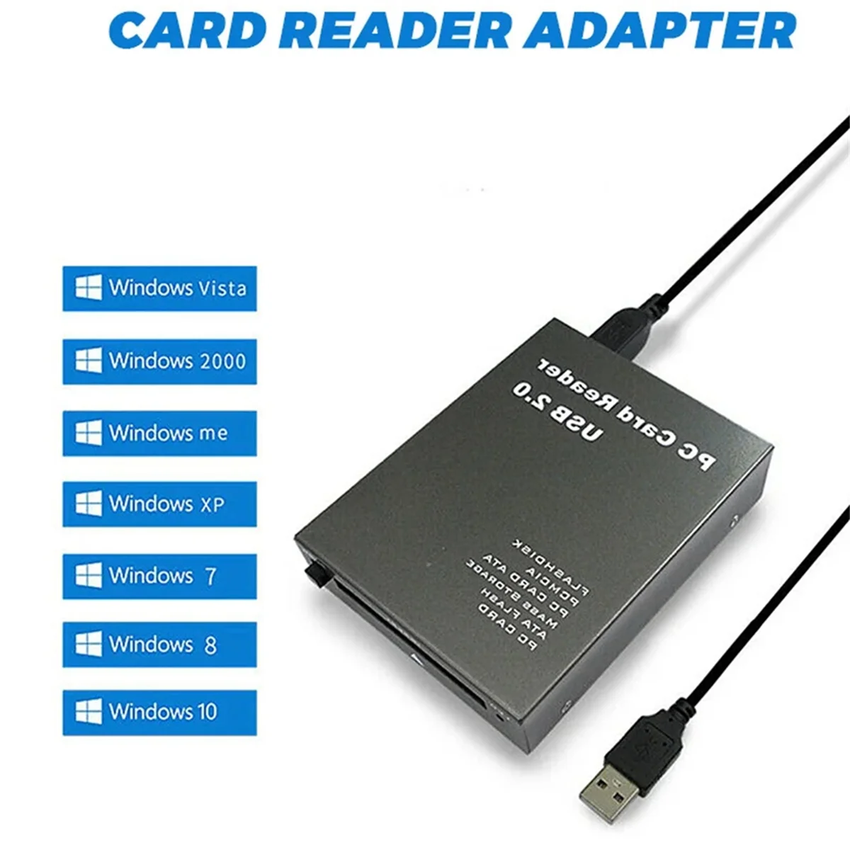 USB2.0 Устройство чтения карт PCMCIA ATA памяти USB 2.0 к ПК Адаптер флэш-диска