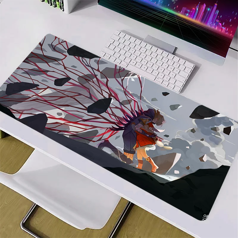 

Коврик для мыши 900x400 Klee Genshin, мягкий ударопрочный ковер для ноутбука, протектор для рабочего стола, крутые компьютерные игровые коврики, ковр...