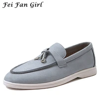 genuine leather flat shoes loafers women slip on flats shoes comfortable soft sole for women moccasins sheos big size 33 45