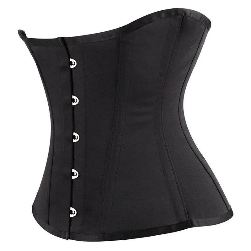 

Steel Boned Underbust Corset Waist Trainer Bustier Women Steampunk Bodice Gothic Clothing Abdomen Slimming Plus Size Corselet