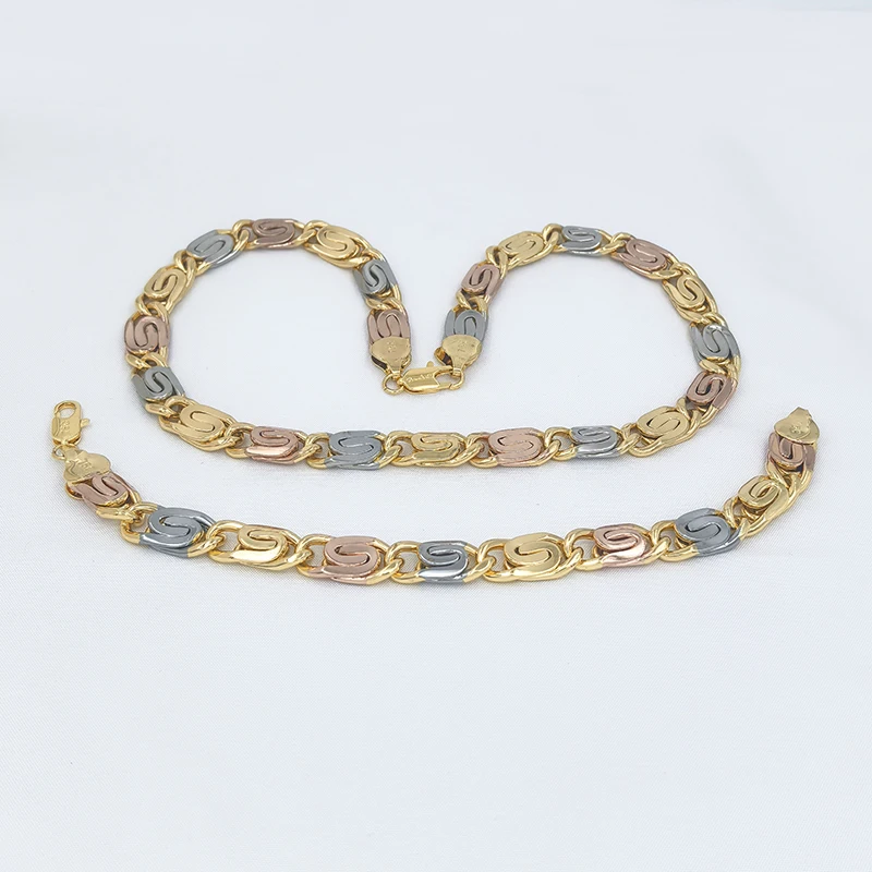 Женское колье и серьги в бразильском стиле ширина 11 мм