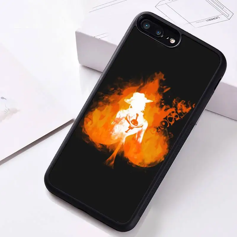

One Piece Ace Phone Case Rubber For iphone 12 11 Pro Max Mini XS Max 8 7 6 6S Plus X 5S SE 2020 XR cover