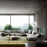 italian minimalist fabric sofa combination italian b b living room modern light luxury large flat floor