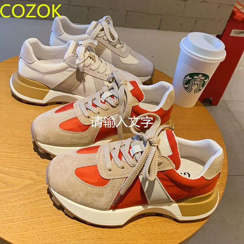 

Shoes for Women 2023 Round Toe Deep Mouth Flat Off-white Casual Non-slip Platform Running Designer Sneakers for Women Tenis