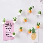 6 шт., магниты на холодильник, Милая Мини-ваза для суккулентов, набор магнитных кнопок, кактус, холодильник, магнитное украшение для дома