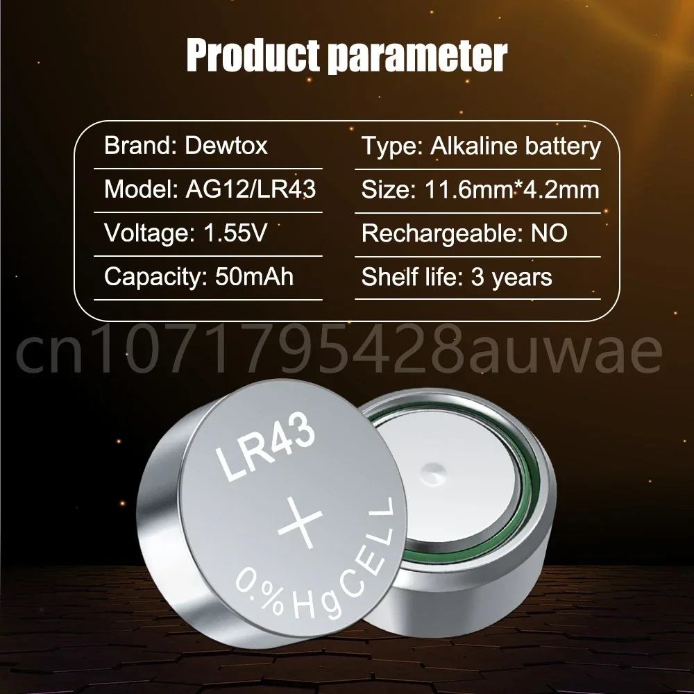 10-20 шт. 1 55 В Ag12 щелочная батарейка-таблетка SR43W R43 SR1142 SB-B8 V386 D386 260 S1142E GP386 SG12 LR43 386A LR1144