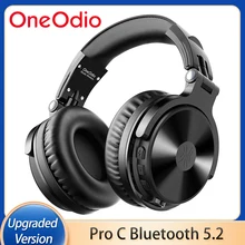 Oneodio Pro-C Wireless Headphones With Microphone 110H PlayTime Bluetooth 5.2 Foldable Deep Bass Stereo Earphones For PC Phone